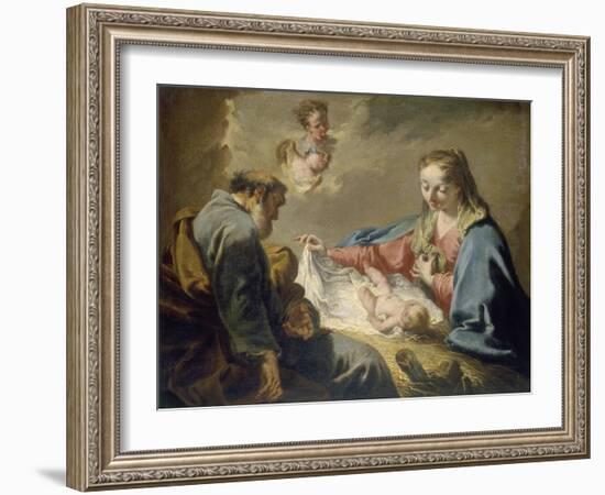 The Holy Family-Giovanni Battista Pittoni-Framed Giclee Print