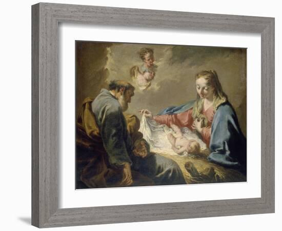 The Holy Family-Giovanni Battista Pittoni-Framed Giclee Print