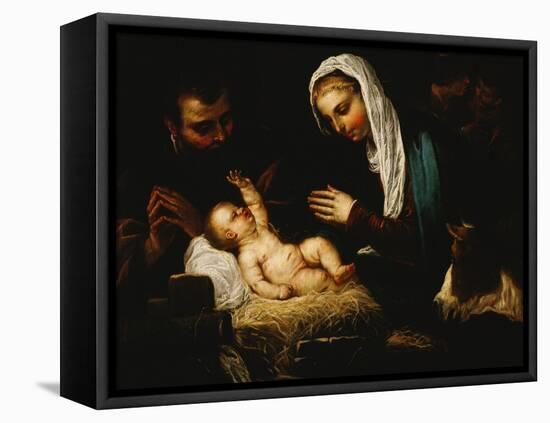 The Holy Family-Jacopo Robusti Tintoretto-Framed Premier Image Canvas