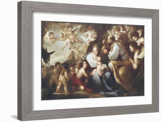 The Holy Family-Luca Giordano-Framed Giclee Print