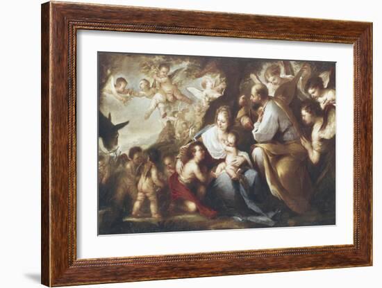 The Holy Family-Luca Giordano-Framed Giclee Print