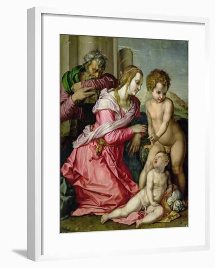 The Holy Family-Jacopo da Carucci Pontormo-Framed Giclee Print