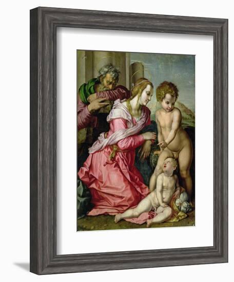 The Holy Family-Jacopo da Carucci Pontormo-Framed Giclee Print