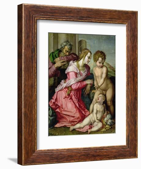 The Holy Family-Jacopo da Carucci Pontormo-Framed Giclee Print