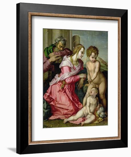 The Holy Family-Jacopo da Carucci Pontormo-Framed Giclee Print