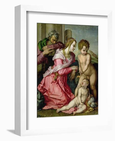 The Holy Family-Jacopo da Carucci Pontormo-Framed Giclee Print