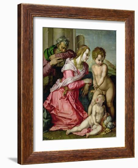 The Holy Family-Jacopo da Carucci Pontormo-Framed Giclee Print