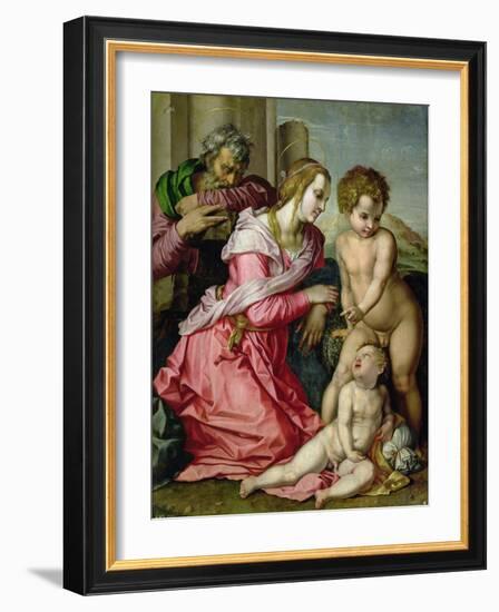 The Holy Family-Jacopo da Carucci Pontormo-Framed Giclee Print