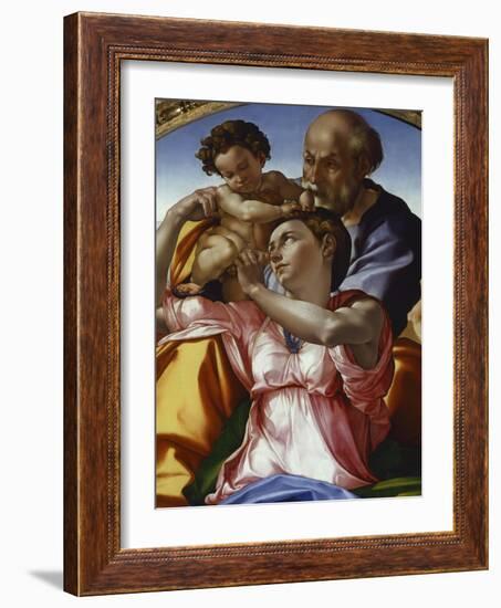 The Holy Family-Michelangelo Buonarroti-Framed Giclee Print