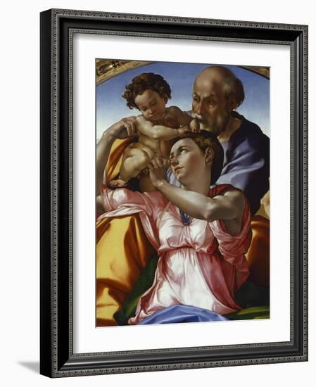 The Holy Family-Michelangelo Buonarroti-Framed Giclee Print