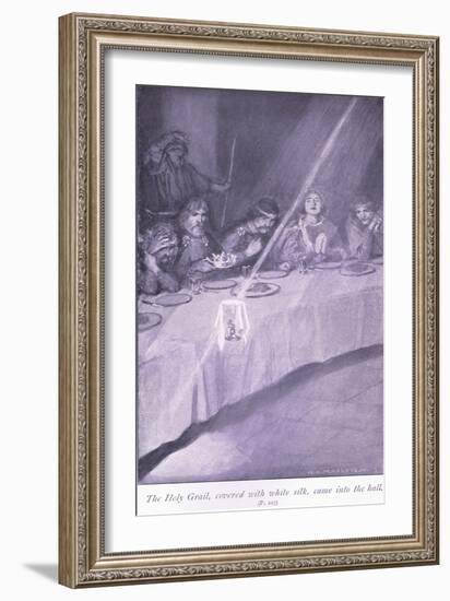 The Holy Grail, Covered with White Silk, Came into the Hall-William Henry Margetson-Framed Giclee Print