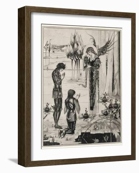 The Holy Grail is Achieved-Aubrey Beardsley-Framed Photographic Print