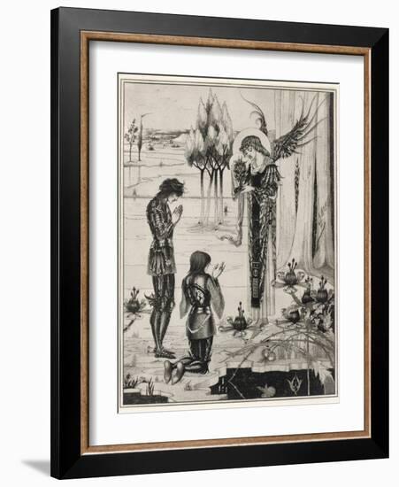 The Holy Grail is Achieved-Aubrey Beardsley-Framed Photographic Print