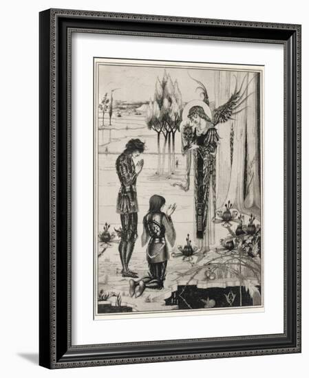 The Holy Grail is Achieved-Aubrey Beardsley-Framed Photographic Print