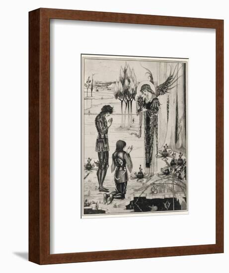 The Holy Grail is Achieved-Aubrey Beardsley-Framed Photographic Print