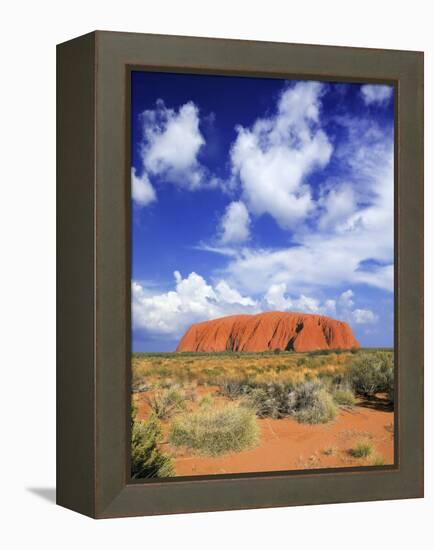 The Holy Mountain of Uluru, Ayers Rock, Uluru-Kata Tjuta National Park, Australia-Miva Stock-Framed Premier Image Canvas