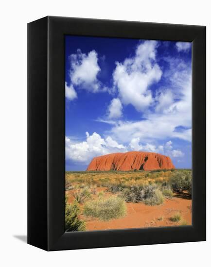 The Holy Mountain of Uluru, Ayers Rock, Uluru-Kata Tjuta National Park, Australia-Miva Stock-Framed Premier Image Canvas