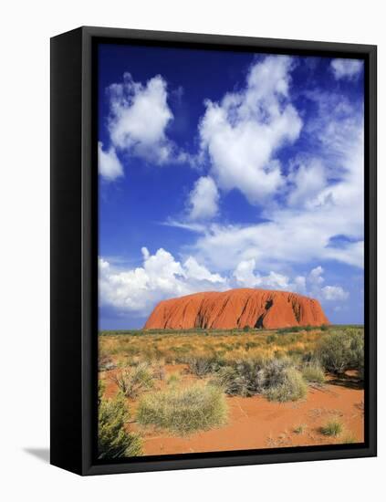 The Holy Mountain of Uluru, Ayers Rock, Uluru-Kata Tjuta National Park, Australia-Miva Stock-Framed Premier Image Canvas