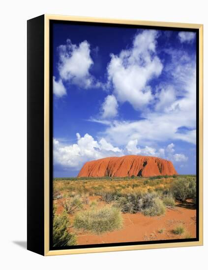 The Holy Mountain of Uluru, Ayers Rock, Uluru-Kata Tjuta National Park, Australia-Miva Stock-Framed Premier Image Canvas