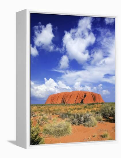 The Holy Mountain of Uluru, Ayers Rock, Uluru-Kata Tjuta National Park, Australia-Miva Stock-Framed Premier Image Canvas