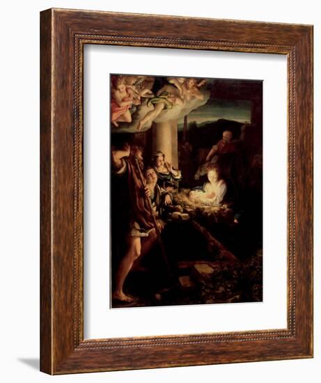 The Holy Night, 1527-1530-Correggio-Framed Giclee Print