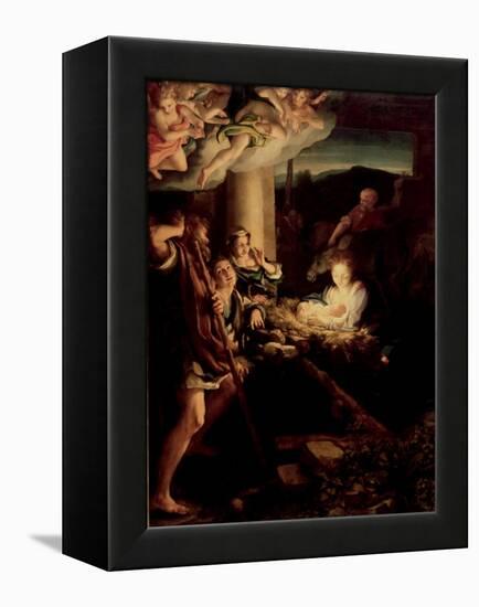 The Holy Night, 1527-1530-Correggio-Framed Premier Image Canvas