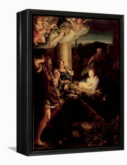 The Holy Night, 1527-1530-Correggio-Framed Premier Image Canvas