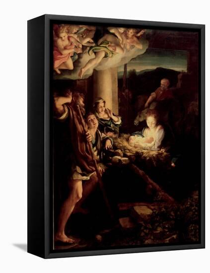 The Holy Night, 1527-1530-Correggio-Framed Premier Image Canvas