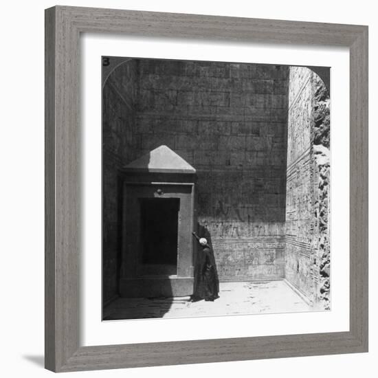 The Holy of Holies and Shrine for the Divine Image, Temple of Edfu, Egypt, 1905-Underwood & Underwood-Framed Photographic Print