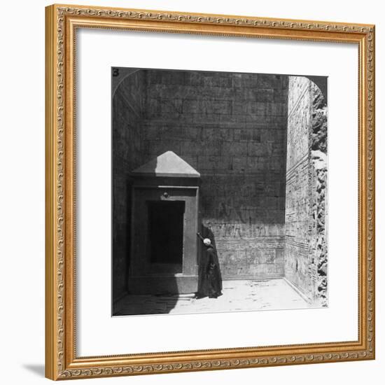 The Holy of Holies and Shrine for the Divine Image, Temple of Edfu, Egypt, 1905-Underwood & Underwood-Framed Photographic Print