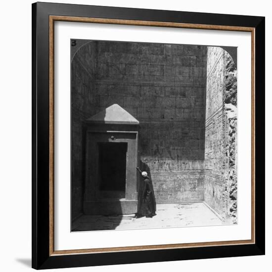 The Holy of Holies and Shrine for the Divine Image, Temple of Edfu, Egypt, 1905-Underwood & Underwood-Framed Photographic Print