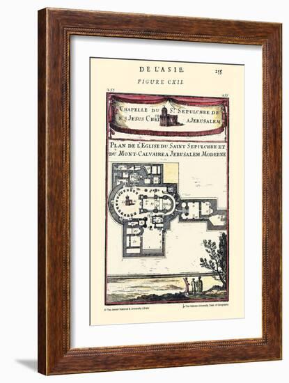 The Holy Sepulcher & Cavalry as it is today-Alain Manesson Mallet-Framed Art Print