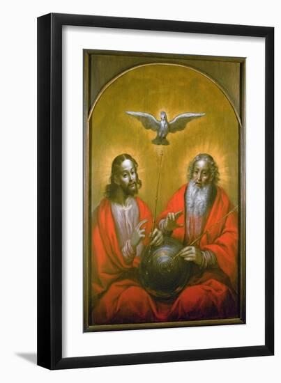 The Holy Spirit with a Model of Ptolemy's World, 1610-Hermann Han-Framed Giclee Print