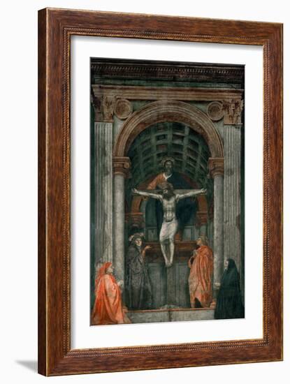 The Holy Trinity, Fresco-Masaccio-Framed Giclee Print