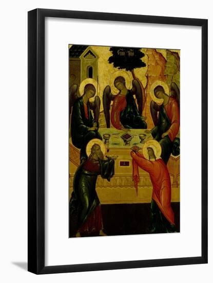 The Holy Trinity, Russian Icon, Novgorod School, 15th Century-null-Framed Giclee Print