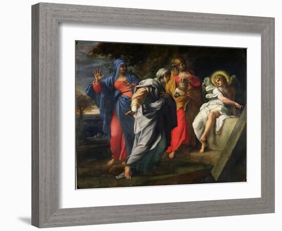 The Holy Women at Christ's Tomb, circa 1597-8-Annibale Carracci-Framed Giclee Print