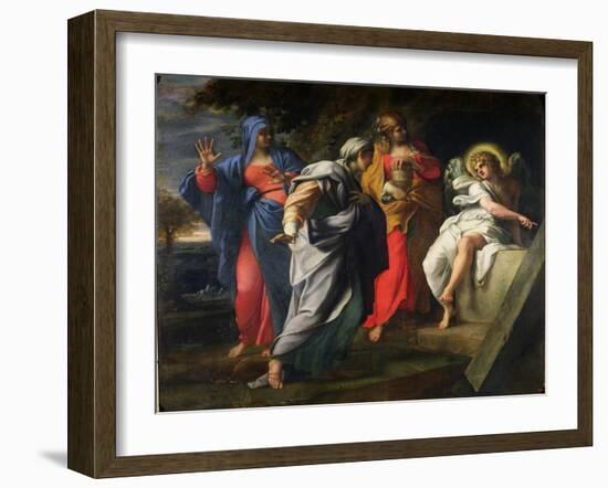 The Holy Women at Christ's Tomb, circa 1597-8-Annibale Carracci-Framed Giclee Print