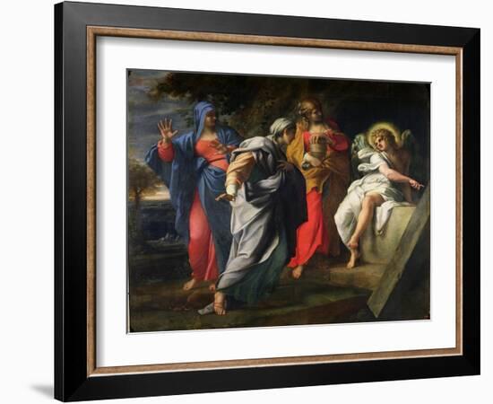 The Holy Women at Christ's Tomb, circa 1597-8-Annibale Carracci-Framed Giclee Print