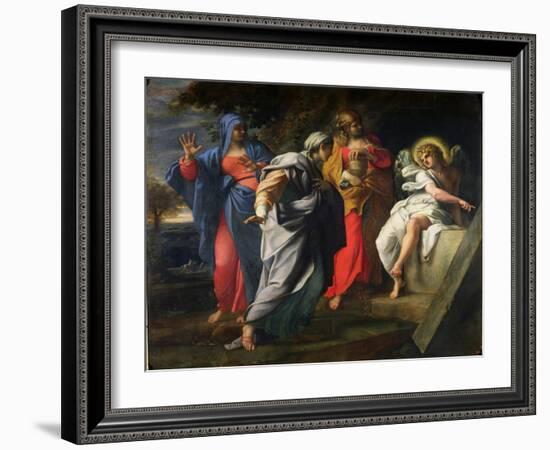 The Holy Women at Christ's Tomb, circa 1597-8-Annibale Carracci-Framed Giclee Print