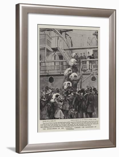 The Home-Coming of the Pavonia, Landing the Passengers at Liverpool-Joseph Nash-Framed Giclee Print