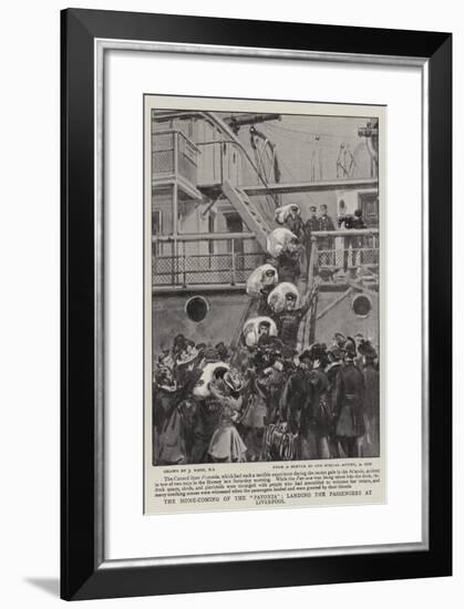 The Home-Coming of the Pavonia, Landing the Passengers at Liverpool-Joseph Nash-Framed Giclee Print