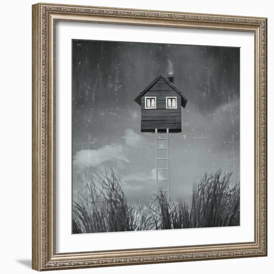 The Home Flying-ValentinaPhotos-Framed Art Print