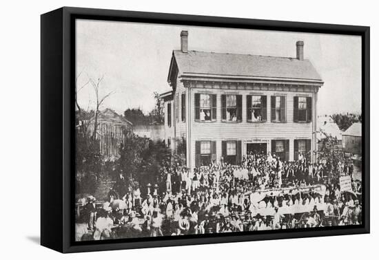 The Home of Abraham Lincoln in Springfield-null-Framed Premier Image Canvas