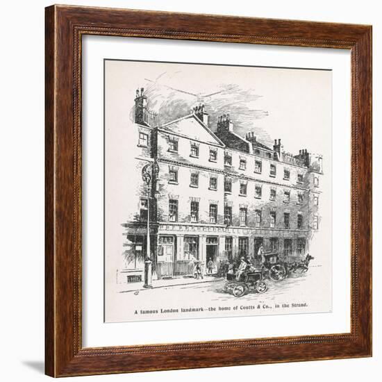 The Home of the Bank Coutts and Co in the Strand London-Percy Hickling-Framed Art Print