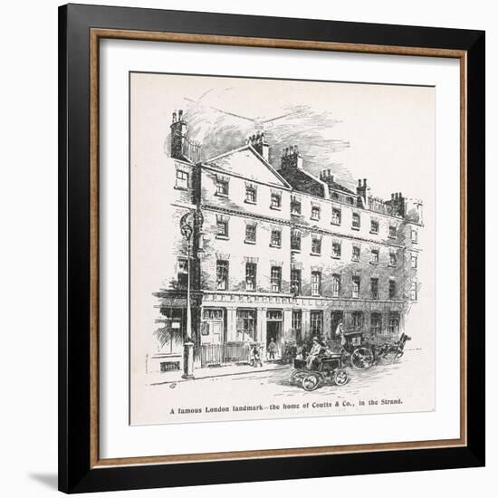 The Home of the Bank Coutts and Co in the Strand London-Percy Hickling-Framed Art Print