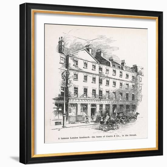 The Home of the Bank Coutts and Co in the Strand London-Percy Hickling-Framed Art Print