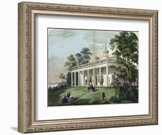 The Home of Washington-Currier & Ives-Framed Giclee Print