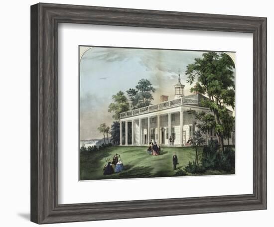 The Home of Washington-Currier & Ives-Framed Giclee Print