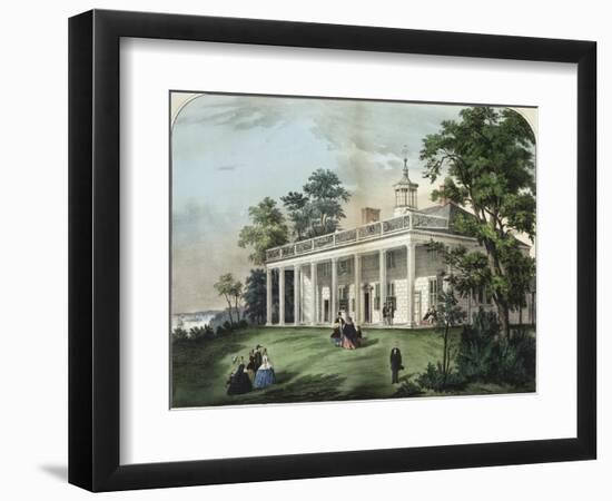 The Home of Washington-Currier & Ives-Framed Giclee Print