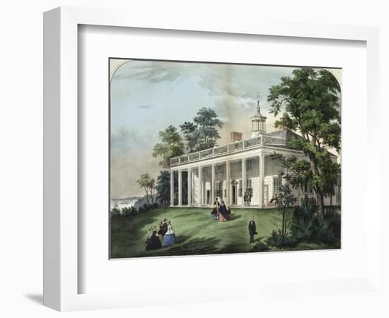 The Home of Washington-Currier & Ives-Framed Giclee Print